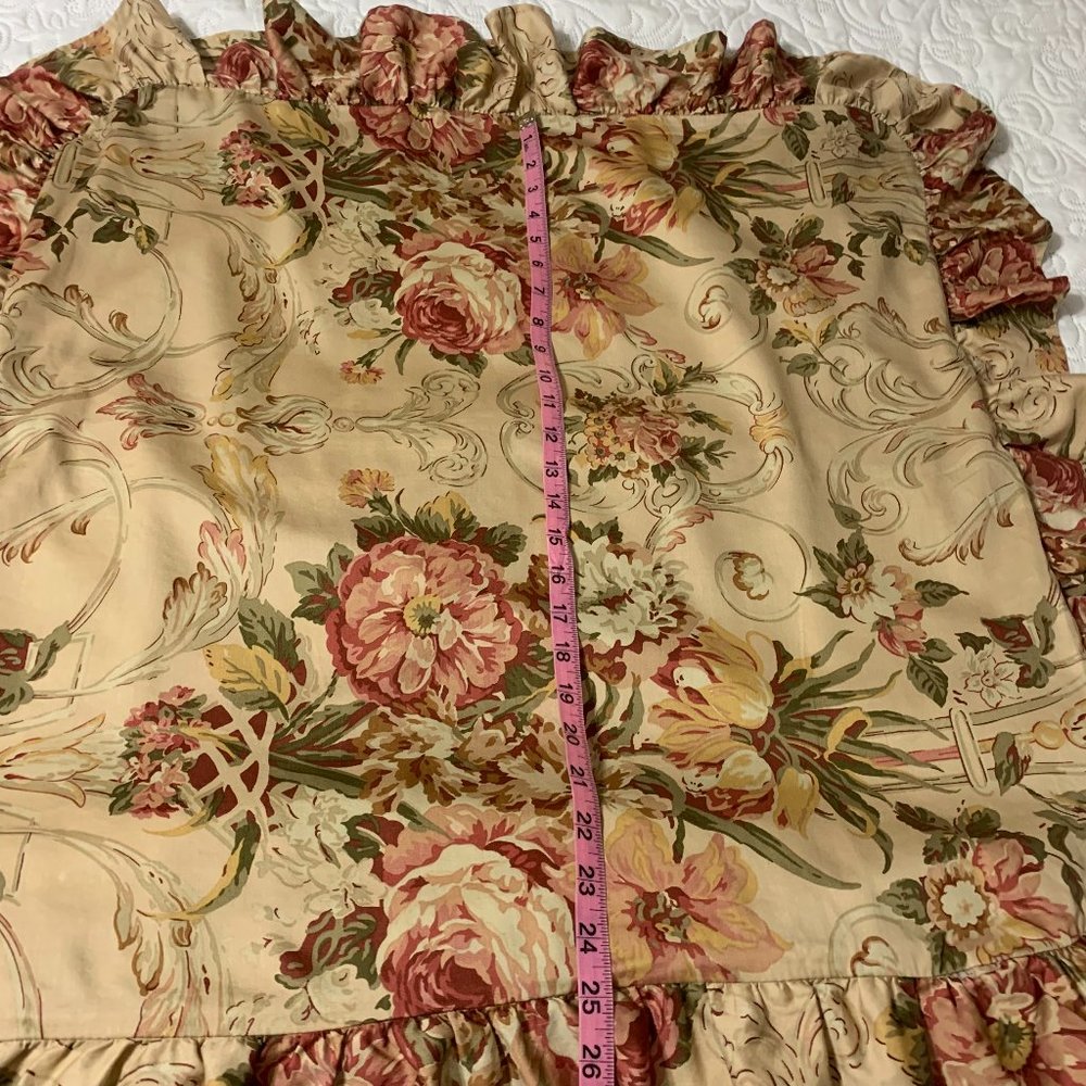 Ralph Lauren Guinevere Euro Sham 26" Ruffled Floral Sateen